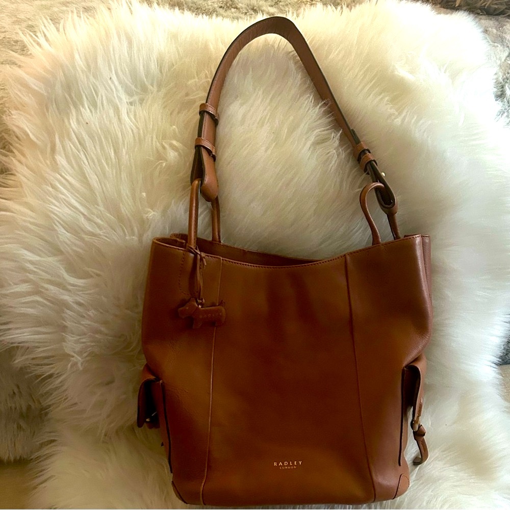 RADLEY LONDON all leather camel color shoulder bag